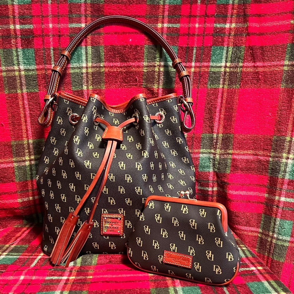 Dooney & Bourke Gretta Drawstring bag and Gretta Large Frame Purse